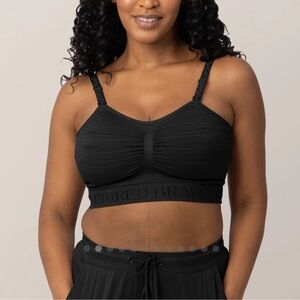 KINDRED BRAVELY BLACK DUAL PURPOSE NURSING PUMPING BRA NEW WITH TAGS SIZE XL